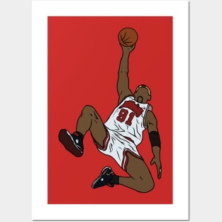 Dennis Rodman Rebound Posters and Art